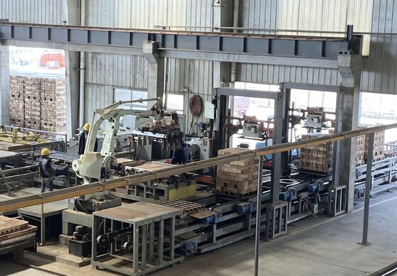 점토 벽돌 생산 라인을 위한 전자동 팔레트리스 벽돌 하역 및 포장 시스템