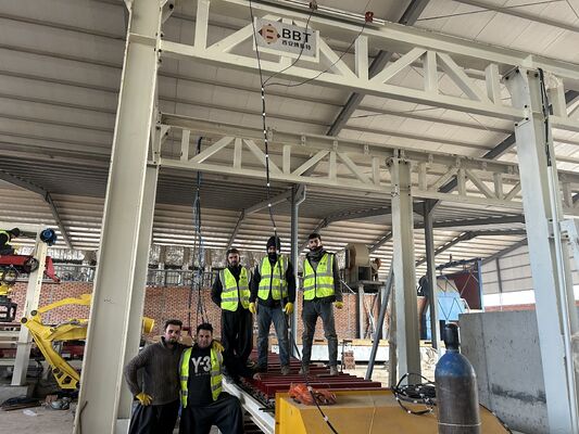 점토 벽돌 생산 라인을 위한 전자동 팔레트리스 벽돌 하역 및 포장 시스템